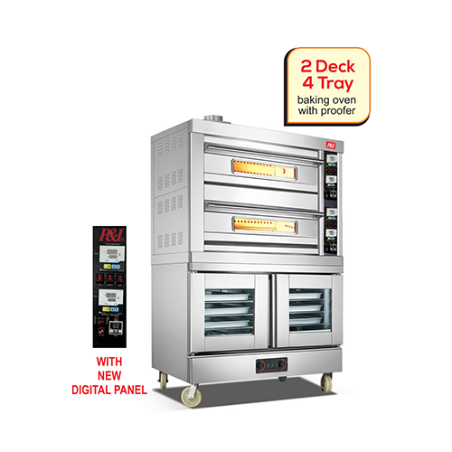 Baking Ovens with Proofer Gas Full SS YCQ-2-4DP
